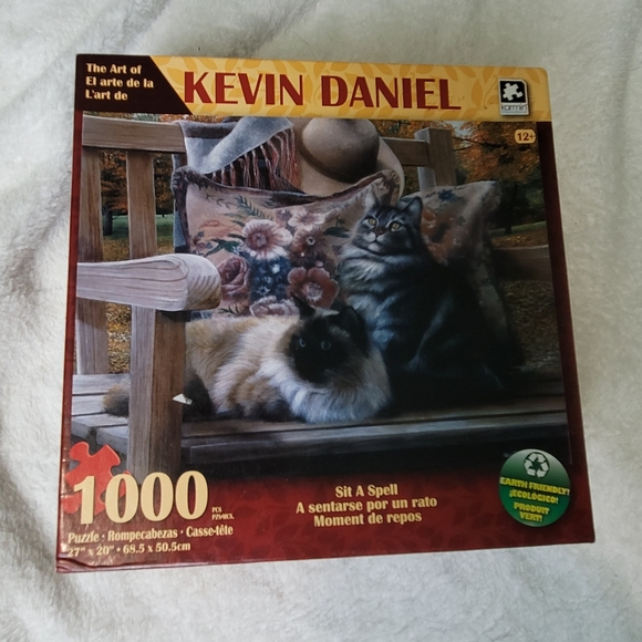 Sit a Spell cozy cat Puzzle 1000 Pieces - Picture 2 of 8
